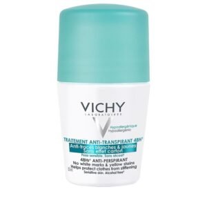 VICHY DEODORANT ANTI-TRANSPIRANT 48H ANTI TRACES BLANCHES ET JAUNES ROLL-ON 50ML